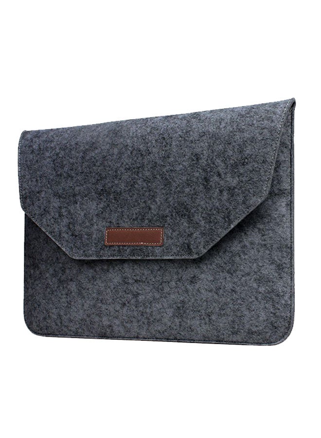 Anti-Scratch Soft Sleeve Laptop Case Cover With Wallet For Apple MacBook Black