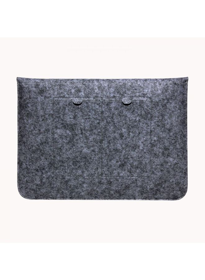 Anti-Scratch Soft Sleeve Laptop Case Cover With Wallet For Apple MacBook Black