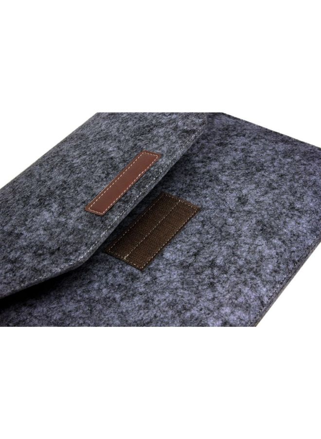 Anti-Scratch Soft Sleeve Laptop Case Cover With Wallet For Apple MacBook Black