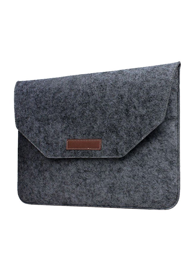 Anti-Scratch Soft Sleeve Laptop Case Cover With Wallet For Apple MacBook Pro Black