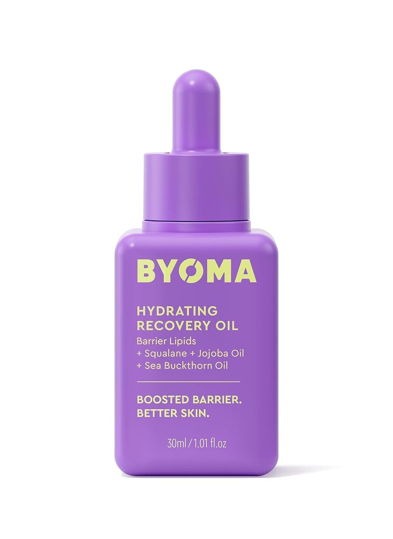 BYOMA Hydrating Recovery Oil - Luxury Face Oil with Squalane, Jojoba Oil & Seabuckthorn Oil - Instant Radiant and Glowy Skin - Barrier Repair Facial Oil - 1.01 fl. Oz