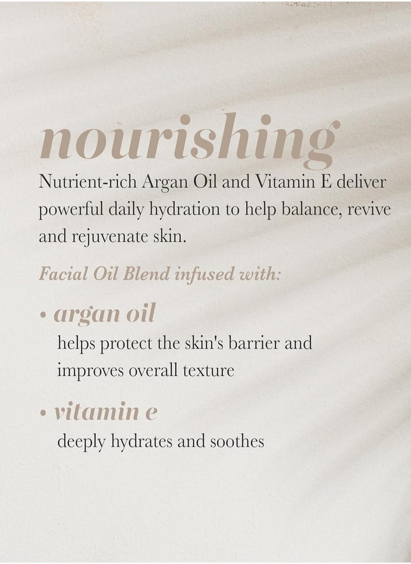 Pearlessence Argan & Vitamin E Facial Oil | Powerful Hydration to Help Balance, Revive & Rejuvenate Skin | Made in USA, Cruelty Free & Paraben Free