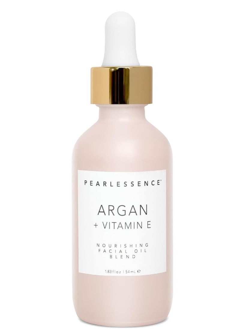 Pearlessence Argan & Vitamin E Facial Oil | Powerful Hydration to Help Balance, Revive & Rejuvenate Skin | Made in USA, Cruelty Free & Paraben Free