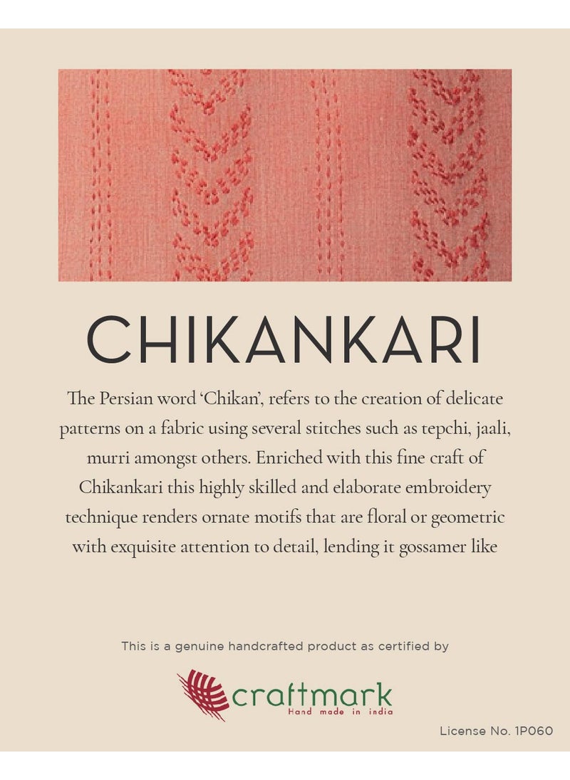 Teal Cotton Chikankari Long Kurta