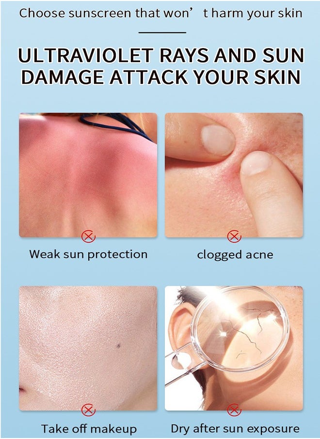 Sun Gel - Cream,Oil Control SPF50+, Have an Ultra Lightn and Non Greasy Texture, Superior Sunscreen For All Skin Types, Suitable Under Makeup With Long Lasting Dry Matt Finish and Anti Shine Effect