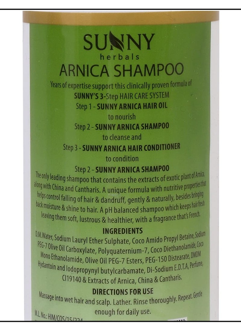 Herbals New & Improved pH Balanced Arnica Shampoo For Soft, Lustrous & Healthy Hair | Cantharis gives a Cool & Healthy Scalp | Brings Back Moisture & Shine With Fragrant Hair, 500 ml