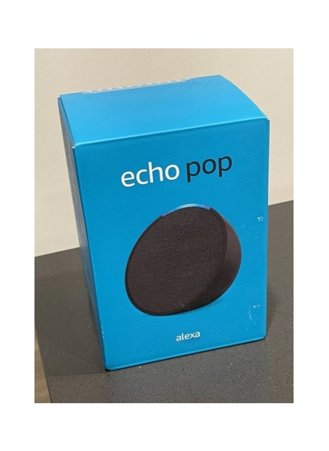 Echo Pop (1rd Gen) Full Sound Compact Smart Speaker with Alexa black