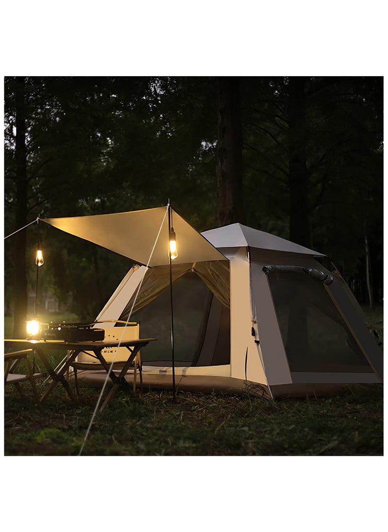 Camping Tent 3-4 Person, Portable Pop up Tent with Porch, Automatic Easy Setup Waterproof SUV FamilyTent for Outdoor, Traveling, Hiking, Fishing, Picnic and Backyard Camping