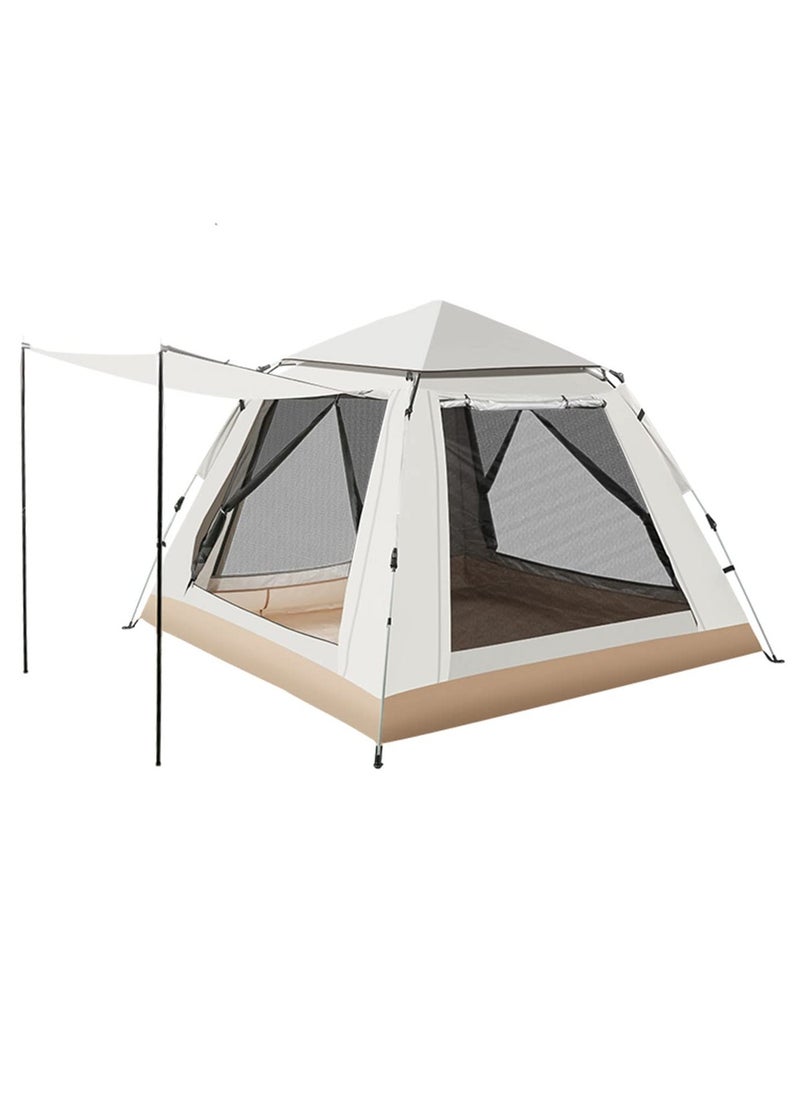 Camping Tent 3-4 Person, Portable Pop up Tent with Porch, Automatic Easy Setup Waterproof SUV FamilyTent for Outdoor, Traveling, Hiking, Fishing, Picnic and Backyard Camping
