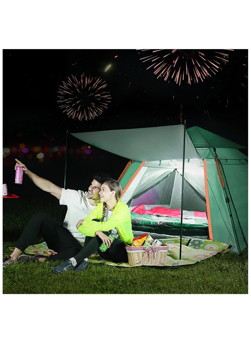 Camping Tent 3-4 Person, Portable Pop up Tent with Porch, Automatic Easy Setup Waterproof SUV FamilyTent for Outdoor, Traveling, Hiking, Fishing, Picnic and Backyard Camping