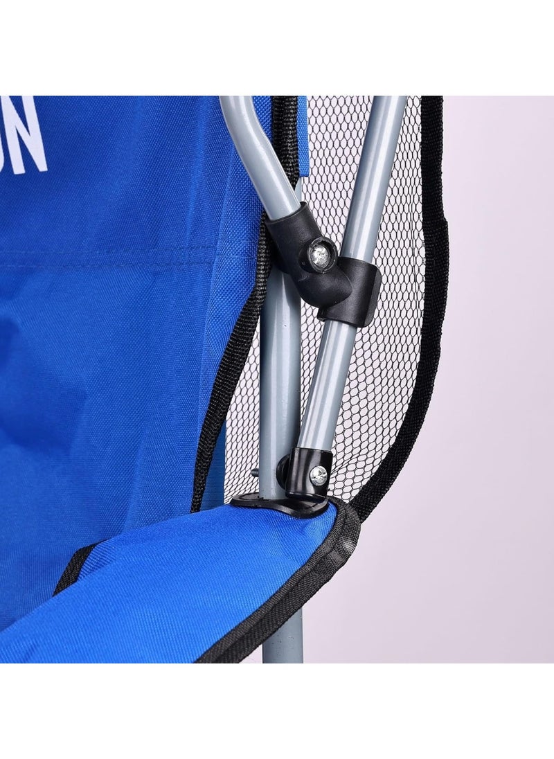 Portable Folding Beach Chair with Canopy for Sun Protection Blue