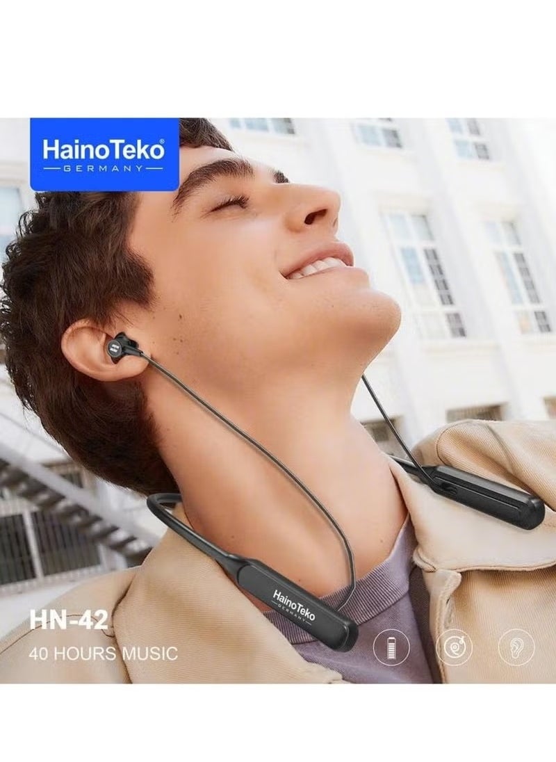 Wireless Earphones, Neckband Design, Clear Mic, High Bass Sound, Multi-Function Button Control, Sweat-Proof, Long Battery Life, Comfortable Fit, Bluetooth 5.0 Earbuds for Sports and Calls