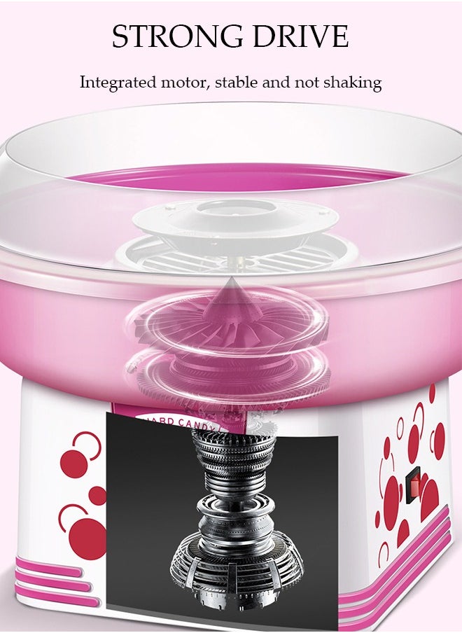 Mini electric cotton candy machine, portable cotton candy DIY machine, household non stick children's cotton candy machine, high temperature resistance, with heat dissipation base, suitable for family gatherings and celebrations