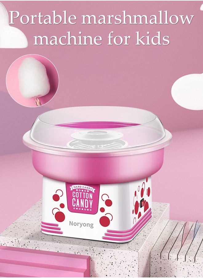 Mini electric cotton candy machine, portable cotton candy DIY machine, household non stick children's cotton candy machine, high temperature resistance, with heat dissipation base, suitable for family gatherings and celebrations