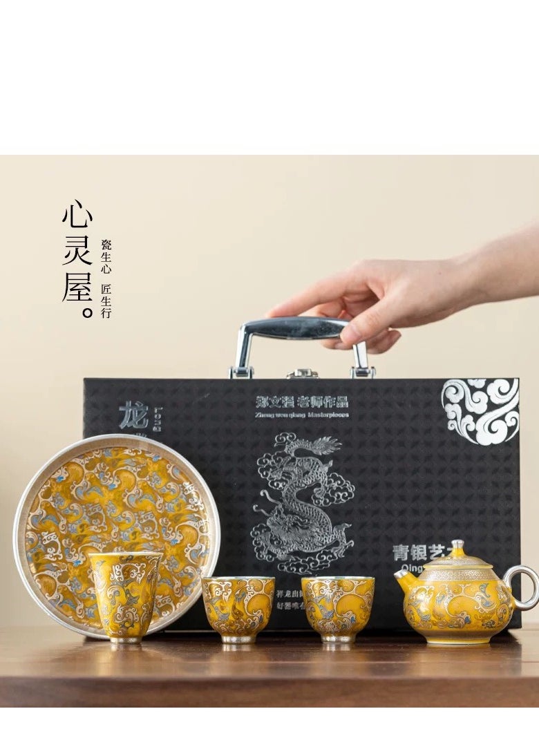 「Silver-Dragon Rhyme · Timeless Tea Set」