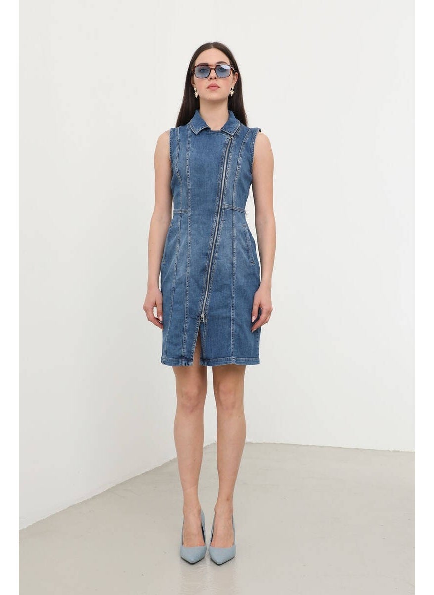 Women's Zippered Jeans Dress