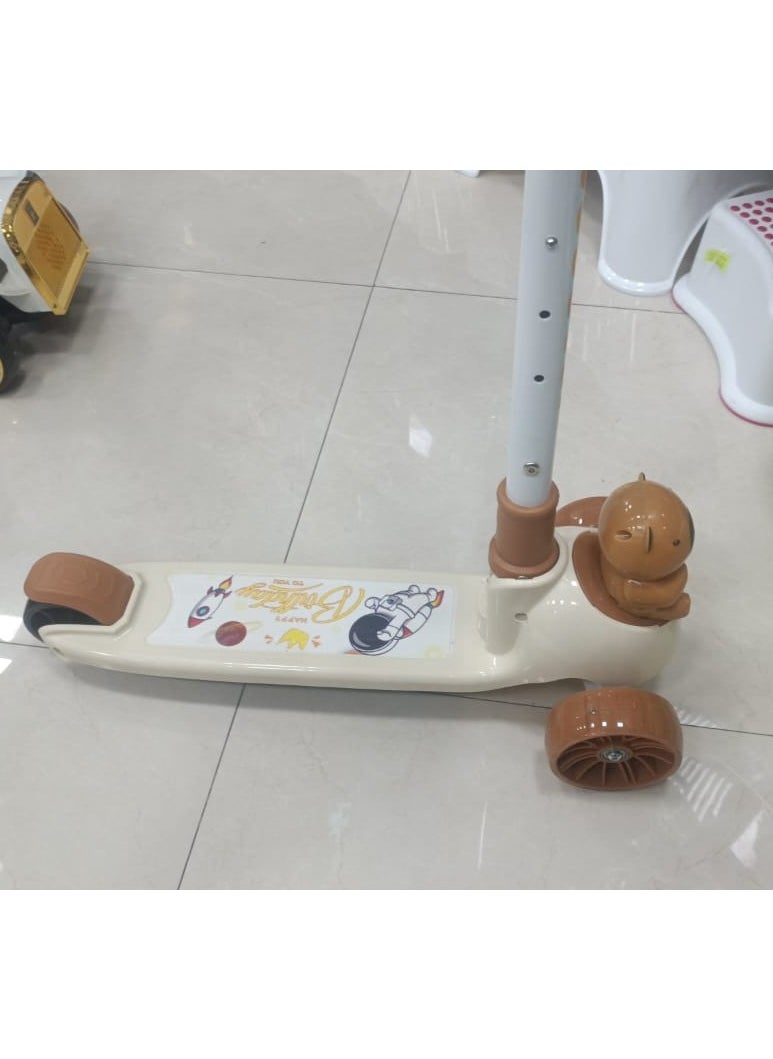 AlphaGlide Kids Scooter, 3 Wheels, LED PU Wheels, Height Adjustable Handle, Ages