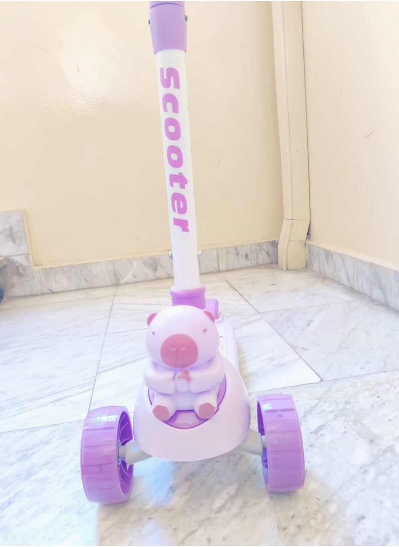 AlphaGlide Kids Scooter, 3 Wheels, LED PU Wheels, Height Adjustable Handle, Ages