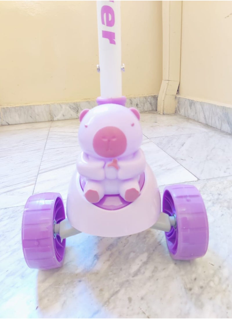 AlphaGlide Kids Scooter, 3 Wheels, LED PU Wheels, Height Adjustable Handle, Ages