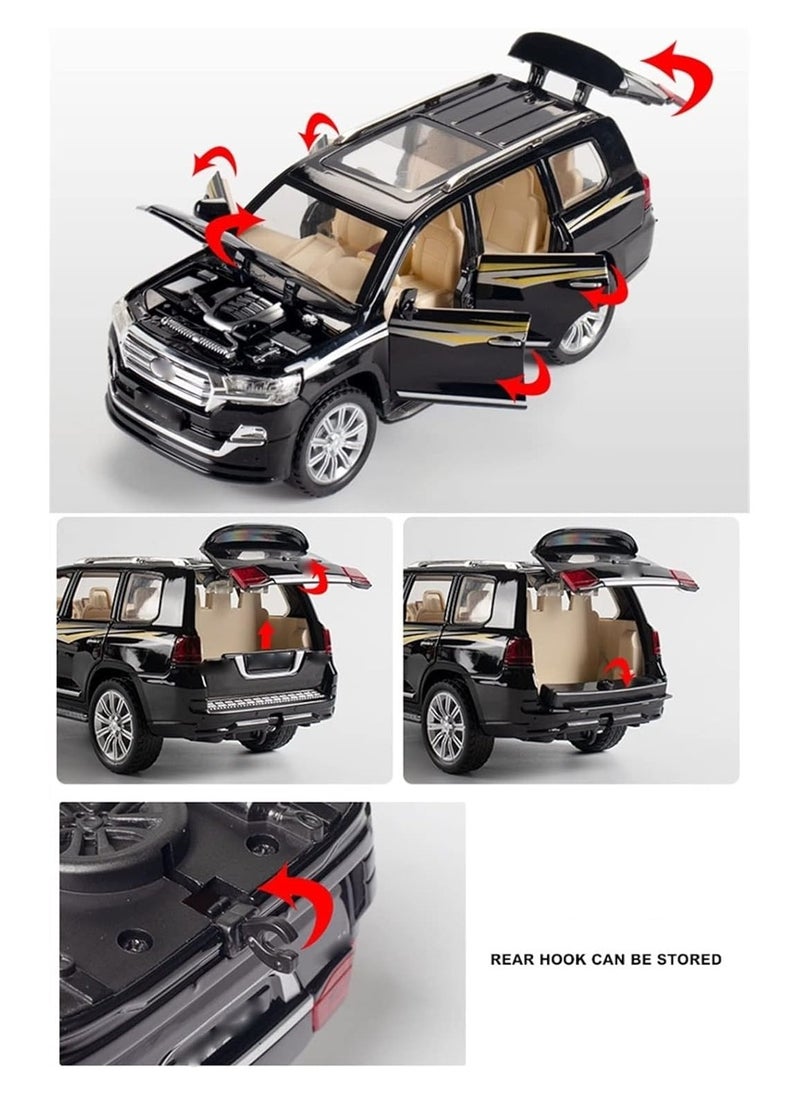 1:32 Diecast SUV Car Model – Alloy Pull Back Toy with Light & Sound, Luxury Kids Gift, Black