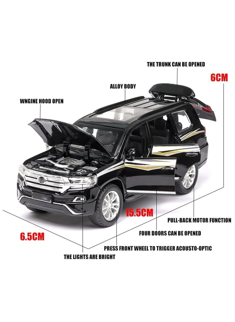 1:32 Diecast SUV Car Model – Alloy Pull Back Toy with Light & Sound, Luxury Kids Gift, Black