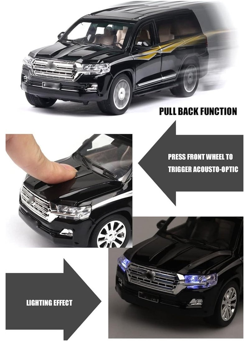 1:32 Diecast SUV Car Model – Alloy Pull Back Toy with Light & Sound, Luxury Kids Gift, Black