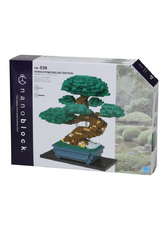 nanoblock - Bonsai Matsu Deluxe Edition World Famous, Advanced Hobby Series Building Kit, Green (NB039)