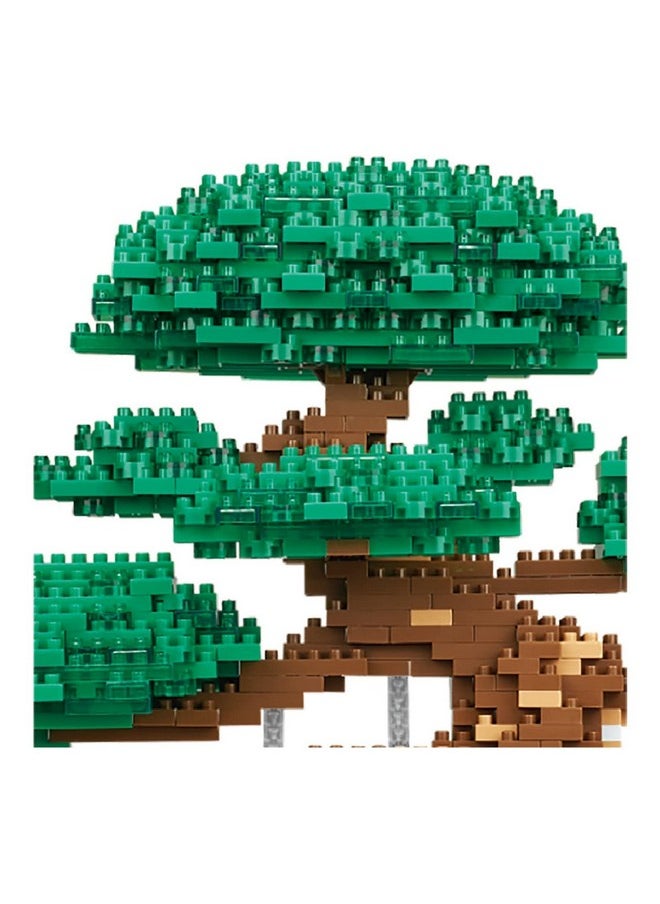 nanoblock - Bonsai Matsu Deluxe Edition World Famous, Advanced Hobby Series Building Kit, Green (NB039)