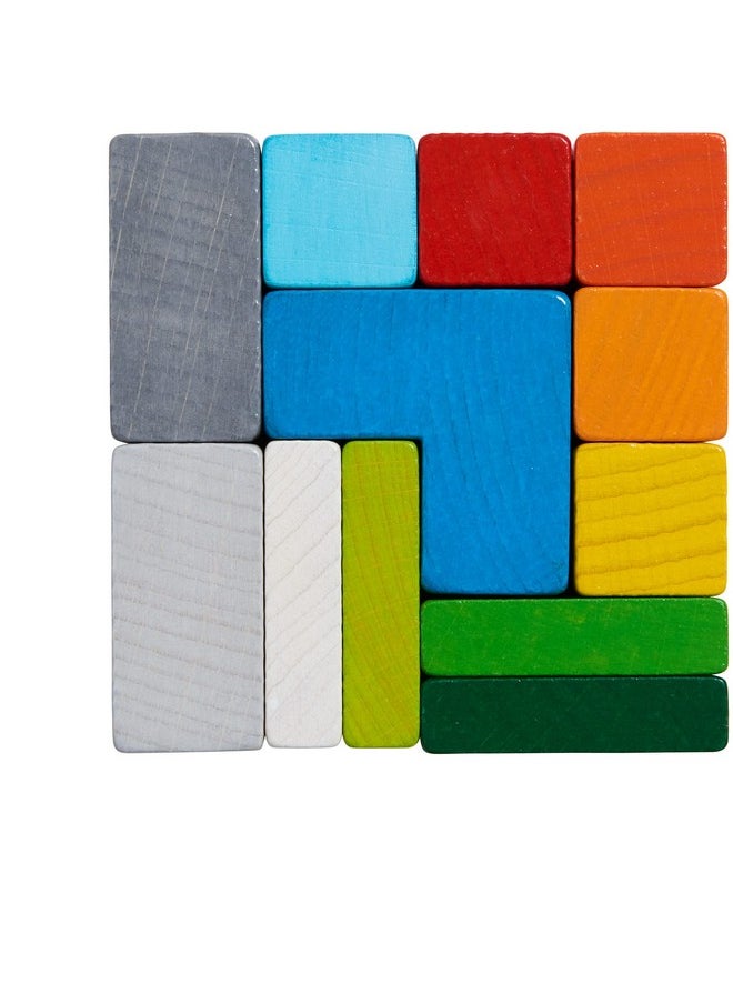 HABA Chromatix Wooden Blocks - 19 Piece Building Block Set - for Children Ages 3+