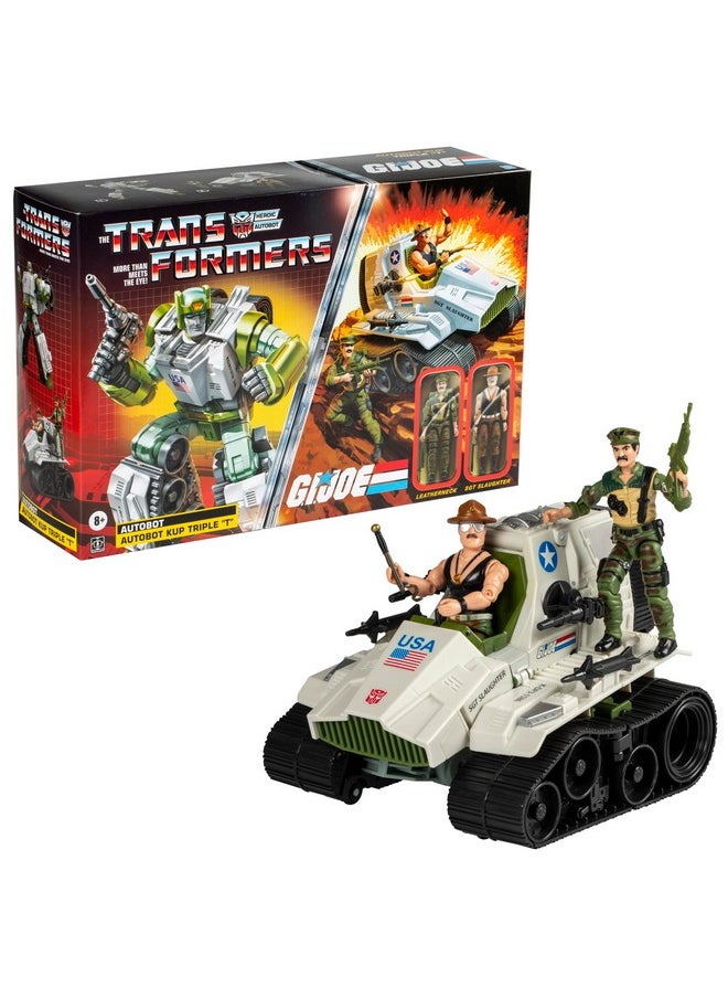 Transformers Collaborative G.I. Joe x Autobot Kup Triple T 9-Inch Action Figure, O-Ring 3.75-inch SGT Slaughter & Leatherneck Action Figures 8+