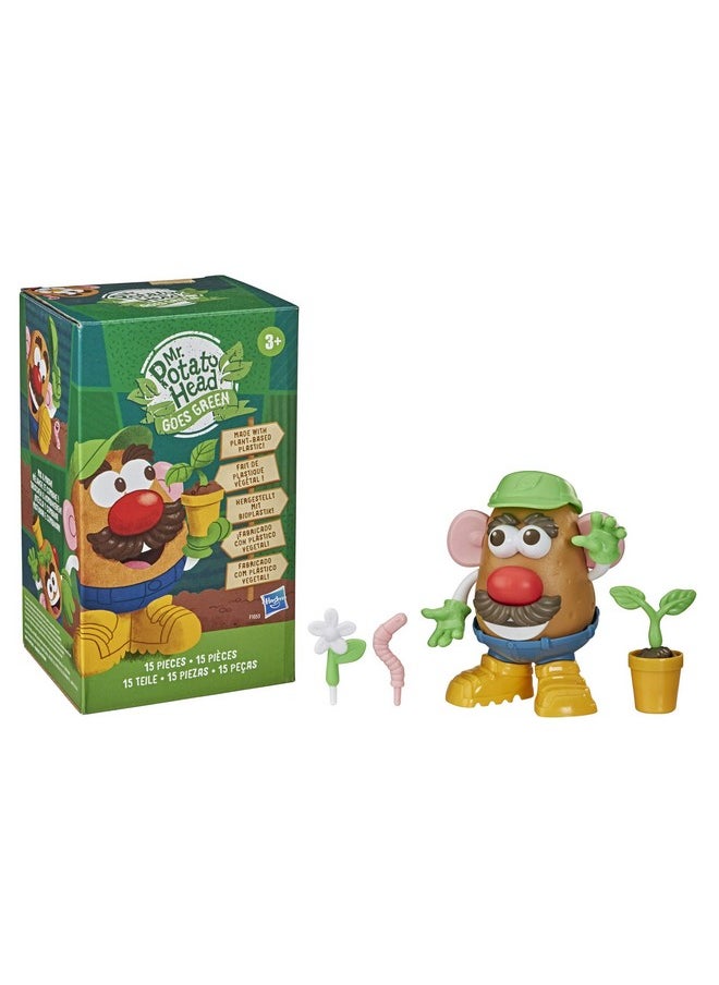 Mr Potato Head Goes Green Toy for Kids Ages 3 and Up, Made with Plant-Based Plastic and FSC-Certified Paper Packaging (Amazon Exclusive)