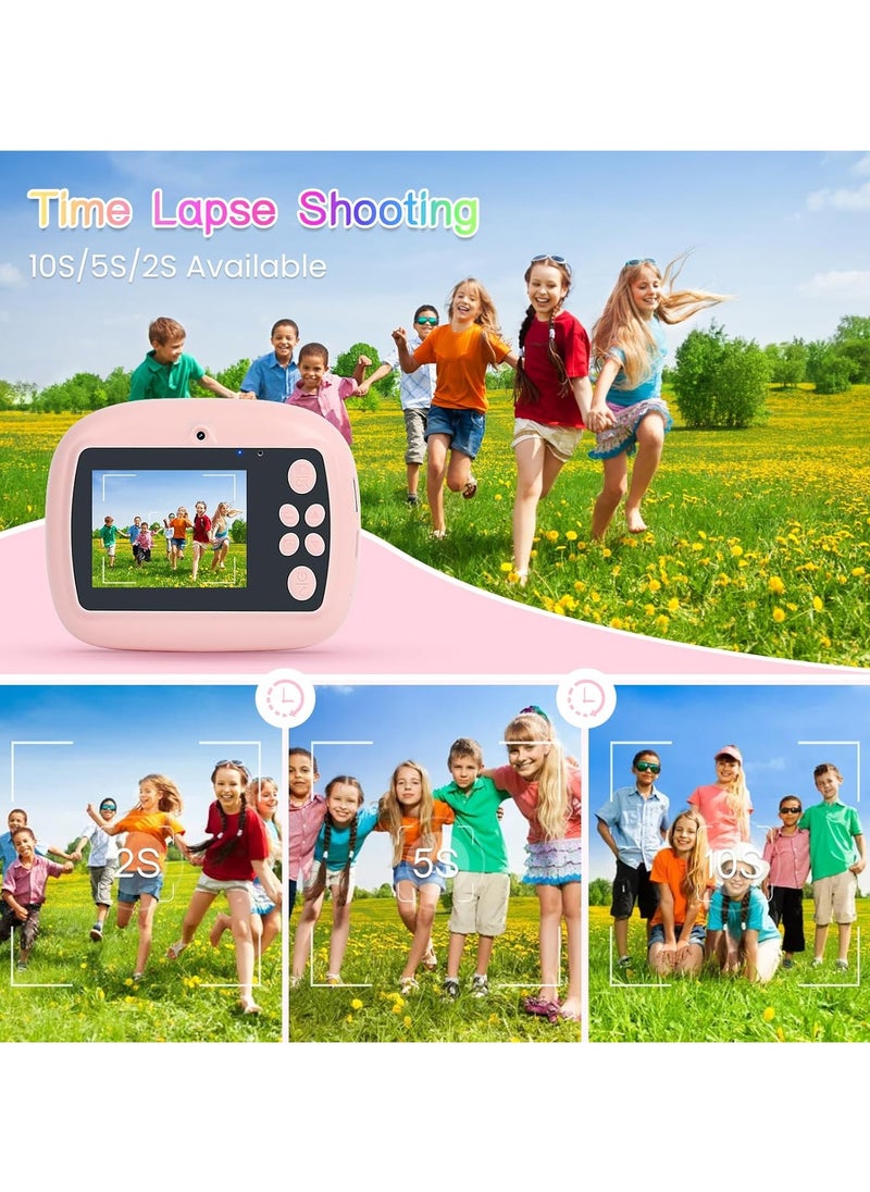 Kids Camera Instant Print, Camera for Kids with Printing Photo Paper Toys for Kids Aged 3-14 Toddler Digital Camera