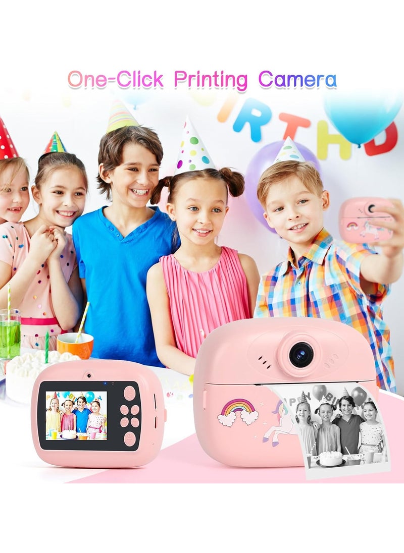 Kids Camera Instant Print, Camera for Kids with Printing Photo Paper Toys for Kids Aged 3-14 Toddler Digital Camera
