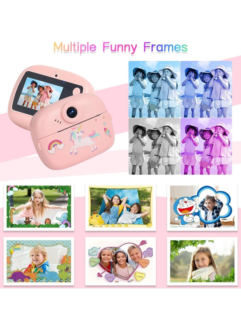 Kids Camera Instant Print, Camera for Kids with Printing Photo Paper Toys for Kids Aged 3-14 Toddler Digital Camera