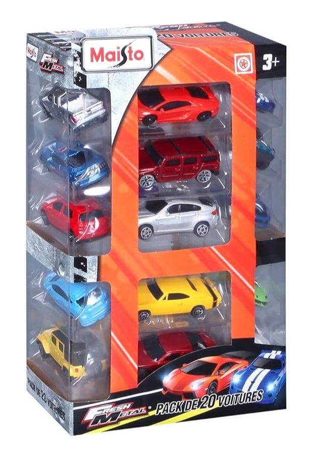 Maisto Fresh Metal - Twenty 20 Pack Collectible Set of Cars | Die-cast vehicles