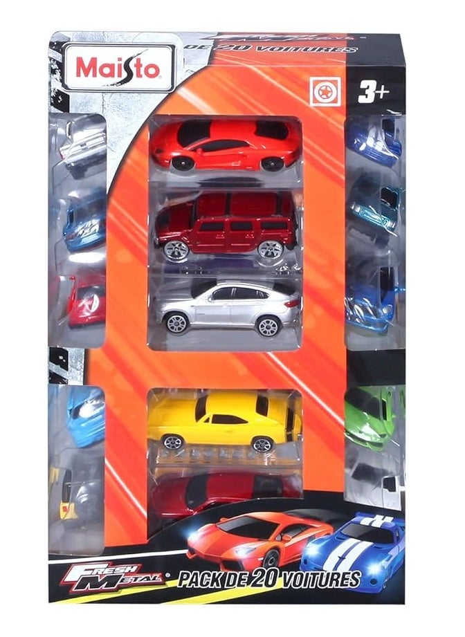 Maisto Fresh Metal - Twenty 20 Pack Collectible Set of Cars | Die-cast vehicles