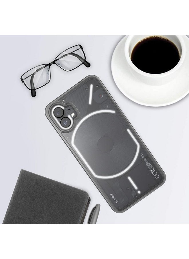 KAPAVER Back Cover Case for Nothing Phone 1 5G (TPU+PC) (Smoke Black)
