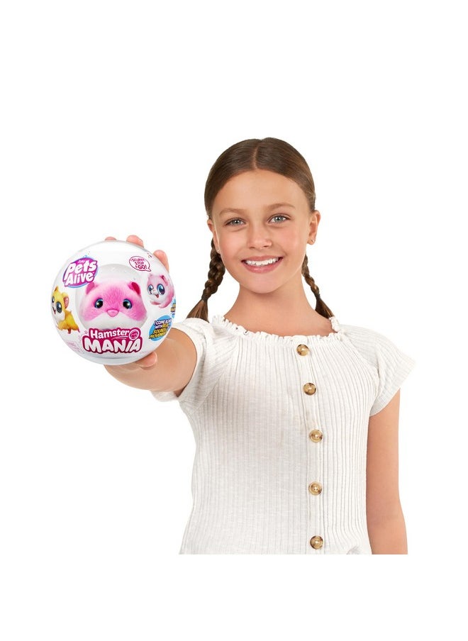 Pets Alive Hamstermania (Purple) by ZURU Hamster, Electronic Pet, 20+ Sounds Interactive, Hamster Ball Toy for Girls and Children