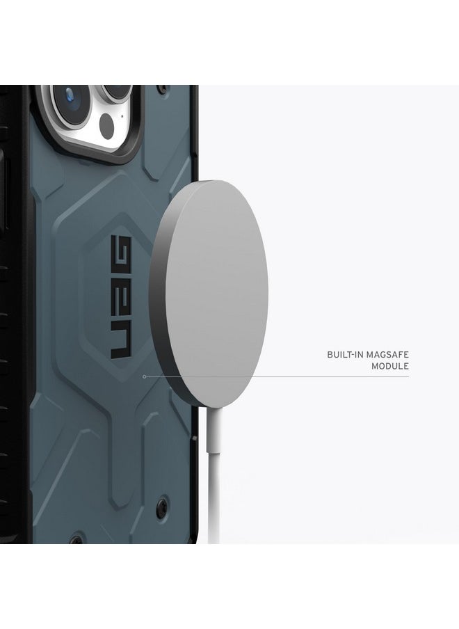 Urban Armor Gear TPU+PC iPhone 15 Pro Max Case,Pathfinder Mag-Safe Compatible,Slim Fit Rugged Protective Case/Cover Designed For iPhone 15 Pro Max (6.7-Inch) (2023) (Military Drop Tested) -Cloud Blue