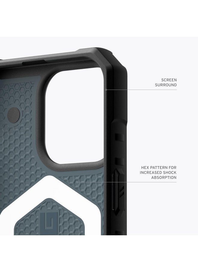 Urban Armor Gear TPU+PC iPhone 15 Pro Max Case,Pathfinder Mag-Safe Compatible,Slim Fit Rugged Protective Case/Cover Designed For iPhone 15 Pro Max (6.7-Inch) (2023) (Military Drop Tested) -Cloud Blue