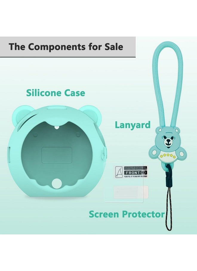 Silicone Cover Case for Punirunes Interactive Digital Toy, Protective Skin Sleeve for Punirunes Digital Pet Toys Squishy Characters Electronic Pets Case Accessories (Case Only) (Teal Case)