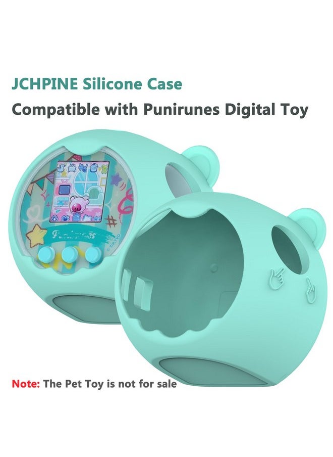 Silicone Cover Case for Punirunes Interactive Digital Toy, Protective Skin Sleeve for Punirunes Digital Pet Toys Squishy Characters Electronic Pets Case Accessories (Case Only) (Teal Case)