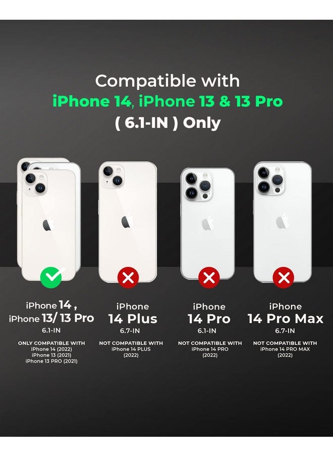 RAEGR iPhone 14 / iPhone 13/13 Pro Case | Anodized Aluminum Bumper | Mag-Safe Compatible| Edge Armor Protective Minimal Case Designed for iPhone 14/13 / 13 Pro (6.1 -Inch) 2022 - Black RG10425