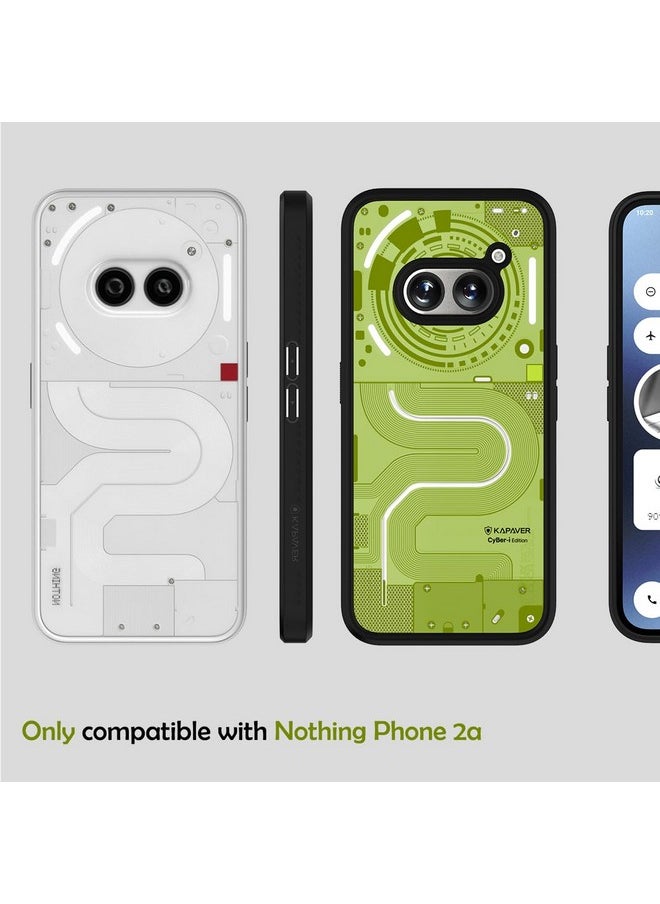 KAPAVER Thermoplastic Polyurethane Impulse Series Desginer Back Cover Case For Nothing Phone 2A 5G / Nothing Phone 2A Plus 5G (Cyber-I Black-02)