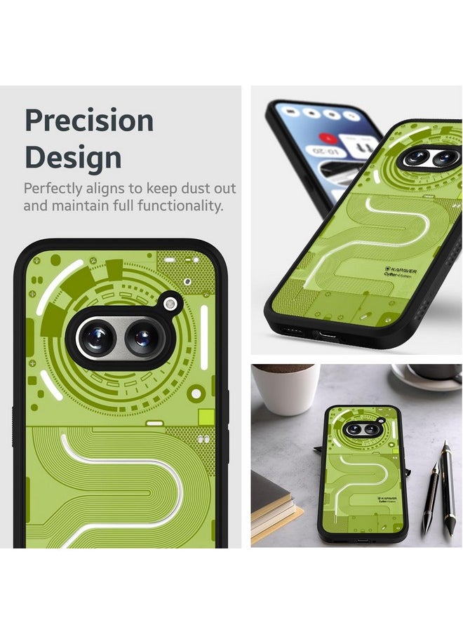 KAPAVER Thermoplastic Polyurethane Impulse Series Desginer Back Cover Case For Nothing Phone 2A 5G / Nothing Phone 2A Plus 5G (Cyber-I Black-02)