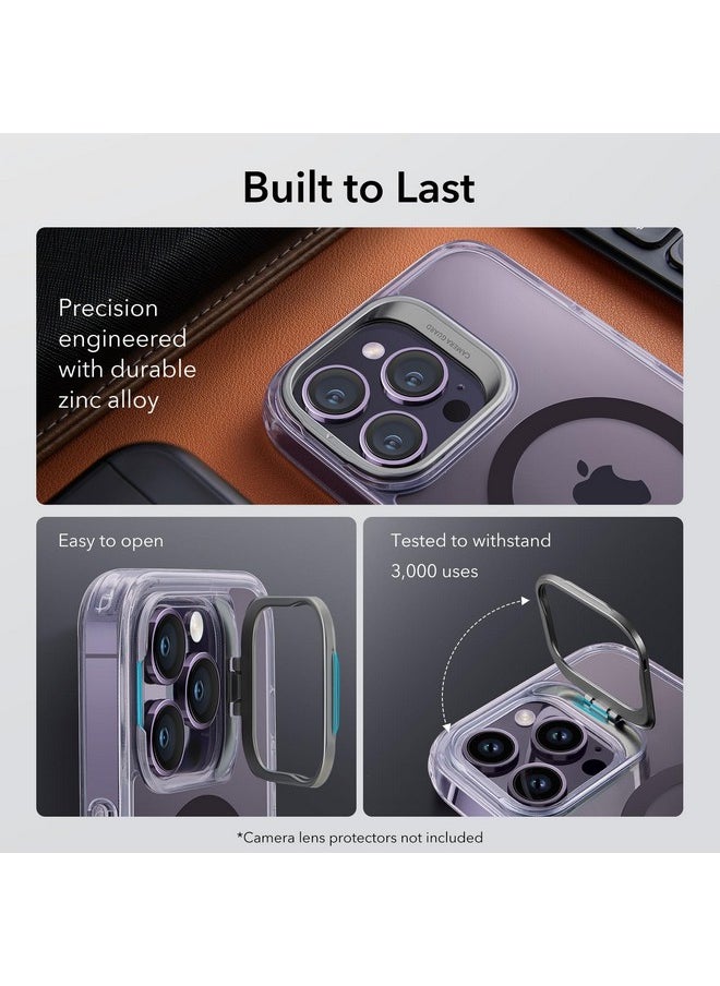 ESR for iPhone 14 Pro Max Case, Compatible with MagSafe, Adjustable Camera Ring Stand, Scratch Resistant Back, Military-Grade Protection, TPU, Classic Magnetic Back Cover with Kickstand, Purple