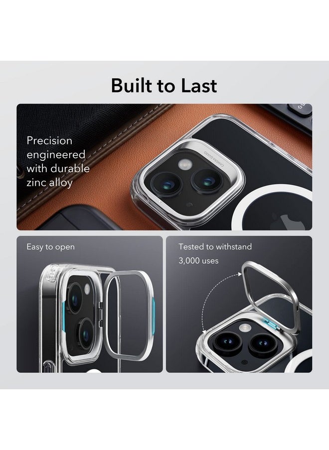 ESR for iPhone 13/14 Case, Compatible with MagSafe, Adjustable Camera Ring Stand, Scratch Resistant Back, Military-Grade Protection, TPU, Classic Magnetic Back Cover with Kickstand, Clear