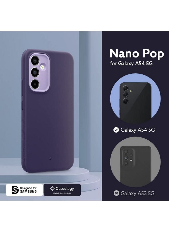 CASEOLOGY by Spigen Nano Pop Back Cover Case Compatible with Galaxy A54 5G (TPU and PC | Light Violet)