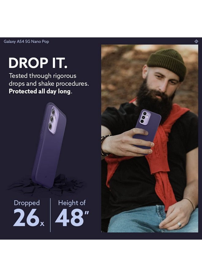 CASEOLOGY by Spigen Nano Pop Back Cover Case Compatible with Galaxy A54 5G (TPU and PC | Light Violet)