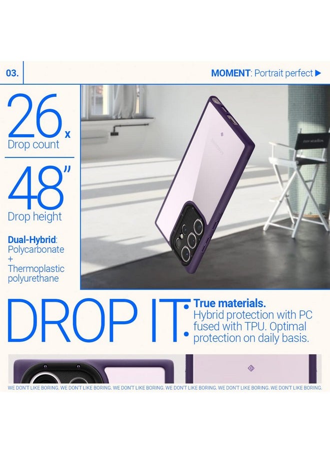 CASEOLOGY by Spigen Skyfall Back Cover Case Compatible with Samsung Galaxy S23 Ultra Case (TPU and PC | Lilac Purple)